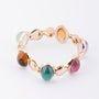 Tourmaline and quartz link bracelet