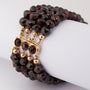 Garnet bracelet with antique gold clasp