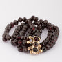 Garnet bracelet with antique gold clasp