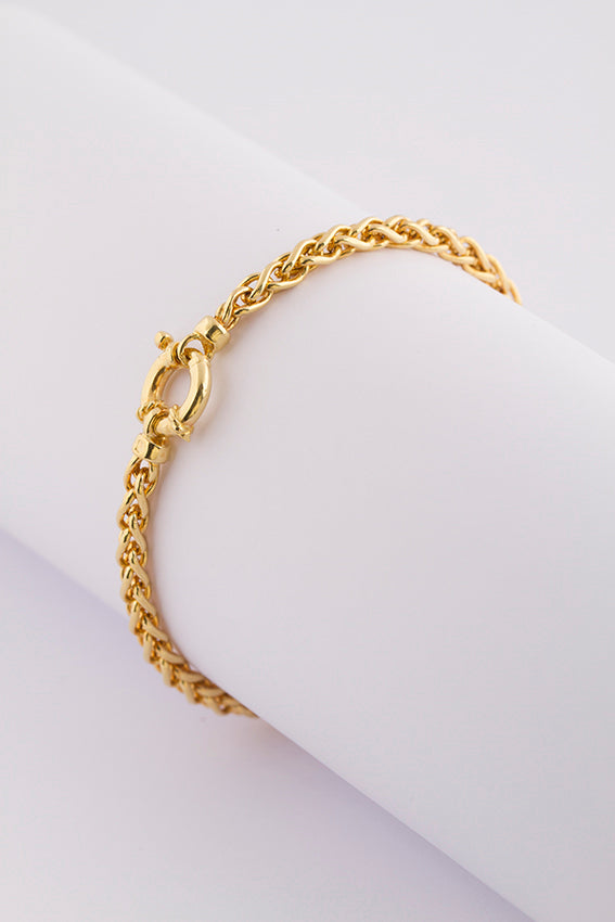 Gold braided bracelet