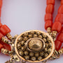 Antique red coral bracelet on an antique clasp with filigree