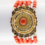 Antique blood coral bracelet with traditional costume clasp