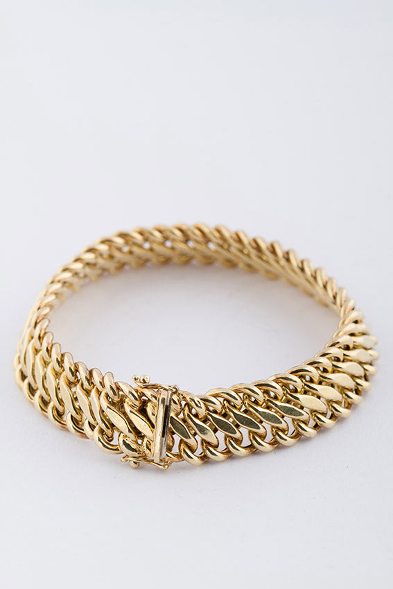 Gold double gourmet bracelet