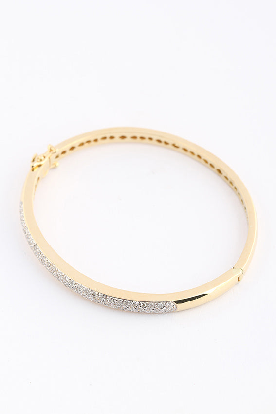 Gold slave bracelet with diamonds