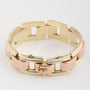 Gold bi-color link bracelet