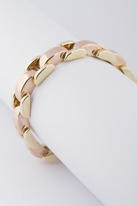 Gold bi-color bracelet