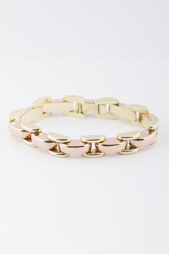 Gold bi-color bracelet