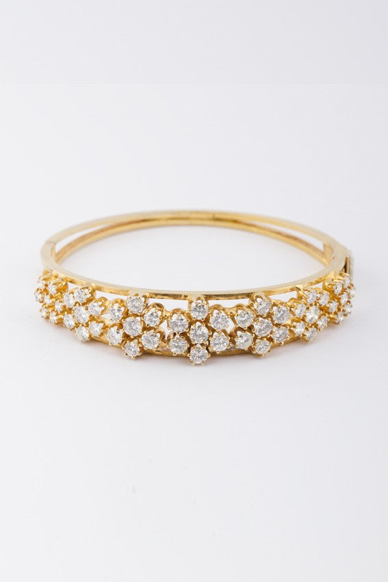 Gouden slaven armband met briljanten