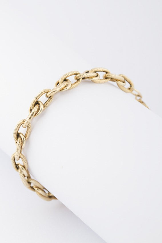Gold link bracelet