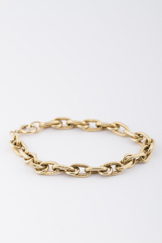 Gold link bracelet