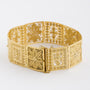 Gold filigree link bracelet