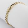 Gold solid gourmet link bracelet
