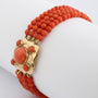 Antique 4-strand red coral bracelet