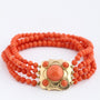 Antique 4-strand red coral bracelet