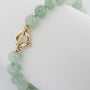 Jade bracelet with gold clasp