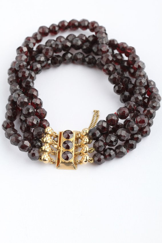 4-strand garnet bracelet