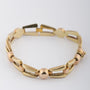Gold bi-color link bracelet