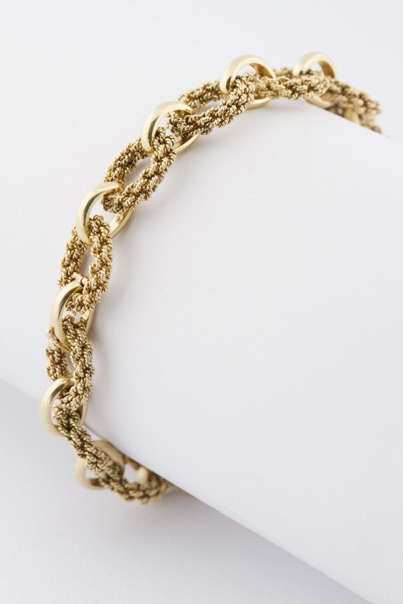 Gouden fantasie schakel armband