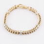 Massieve schakel armband met briljanten