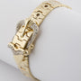 Gold buckle bracelet with diamonds