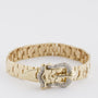 Gold buckle bracelet with diamonds