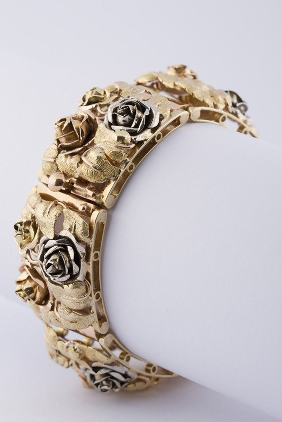 Old tri-color gold link bracelet