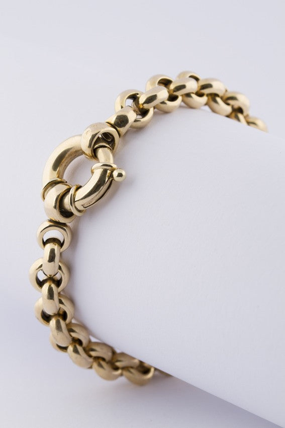 Gold jasseron link bracelet