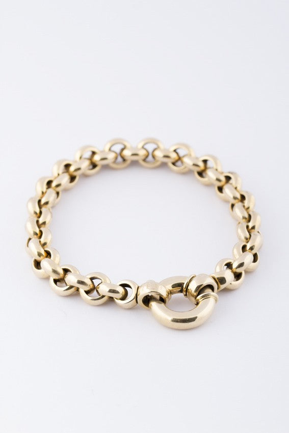 Gold jasseron link bracelet