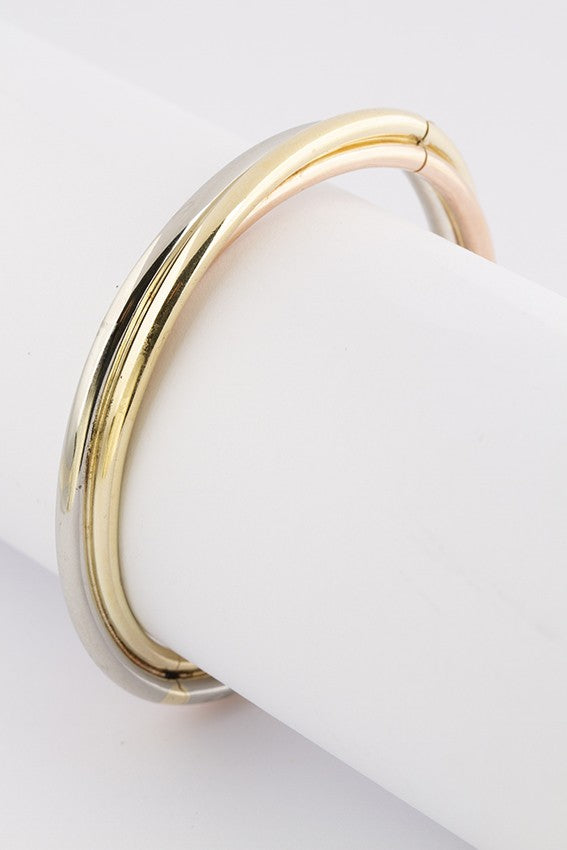 Gouden tri-color slaven armband