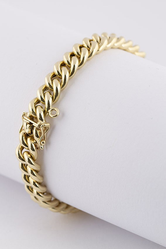 Gold gourmet link bracelet