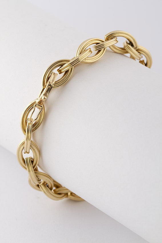 14 carat gold link bracelet