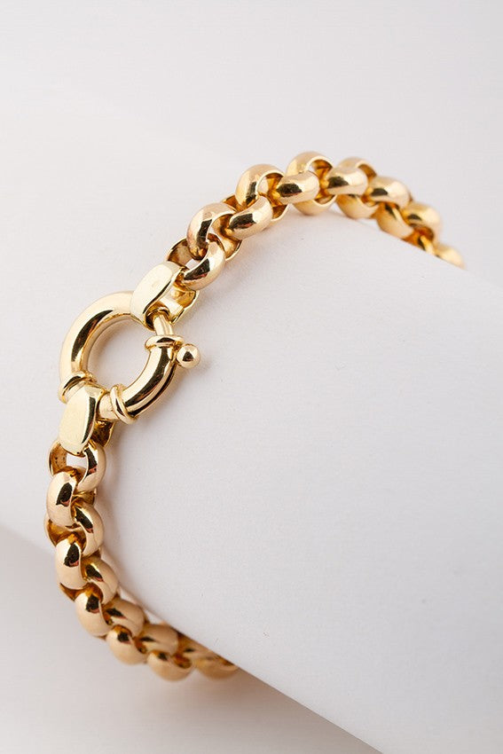 Gold jasseron bracelet