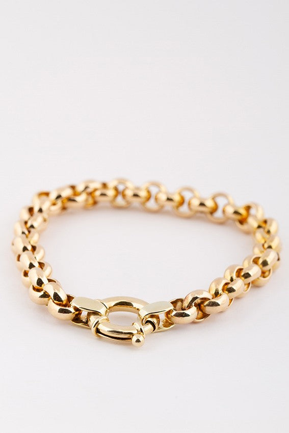Gold jasseron bracelet