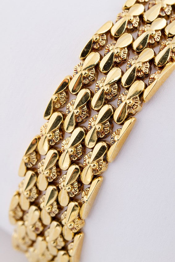 Gouden schakel armband