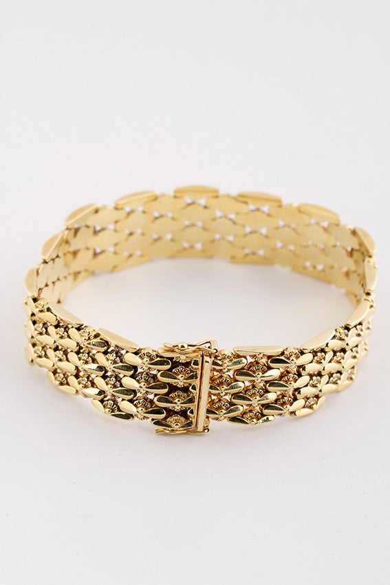 Gouden schakel armband