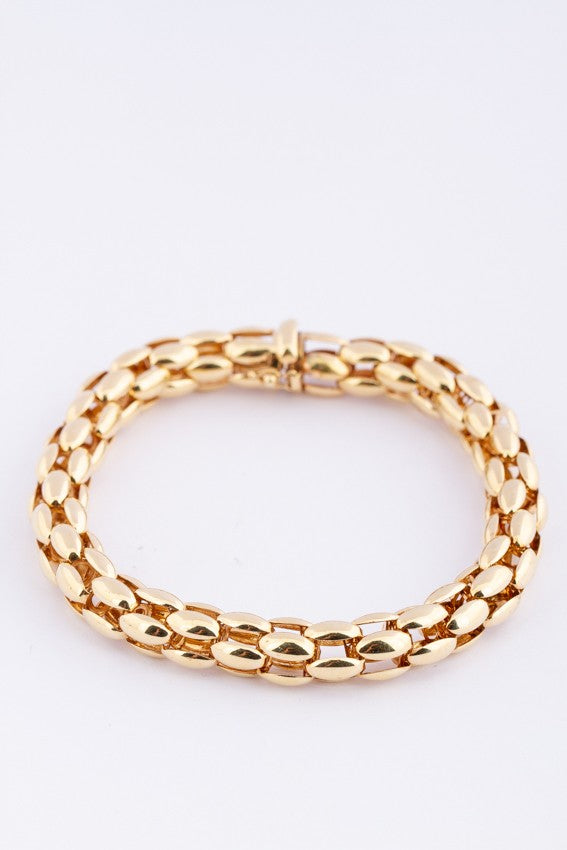 Gouden schakel armband