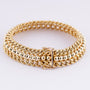 Gold double gourmet bracelet