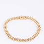 Gouden tennis schakel armband met briljanten