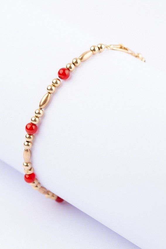 Gouden armband met carneool