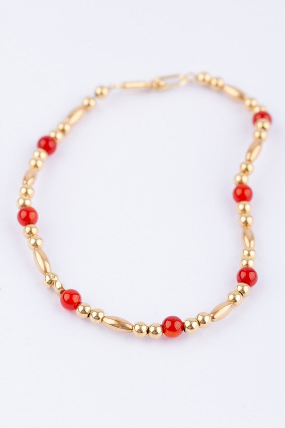 Gouden armband met carneool