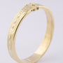 Gold engraved slave bracelet with hinge closure