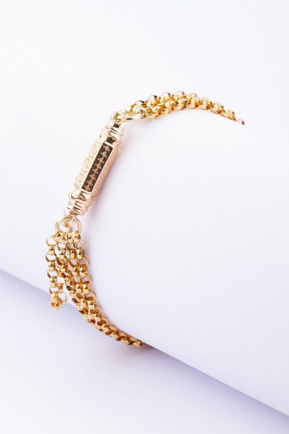 Antique gold 2-strand jasseron bracelet