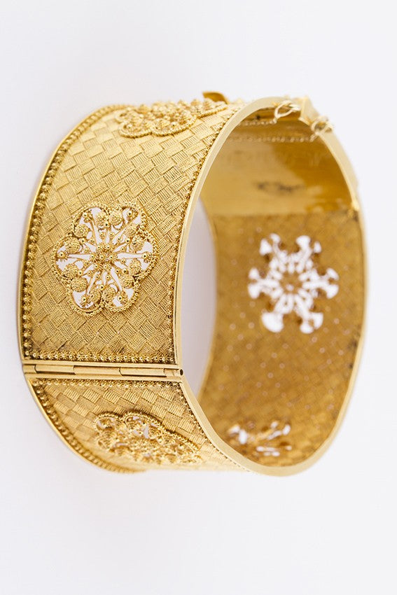 Antique gold filigree bracelet