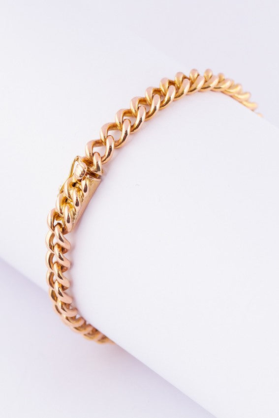 Antique gold solid gourmet bracelet