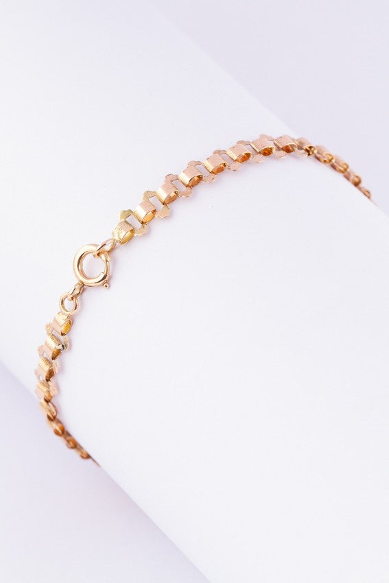 Antique gold link bracelet