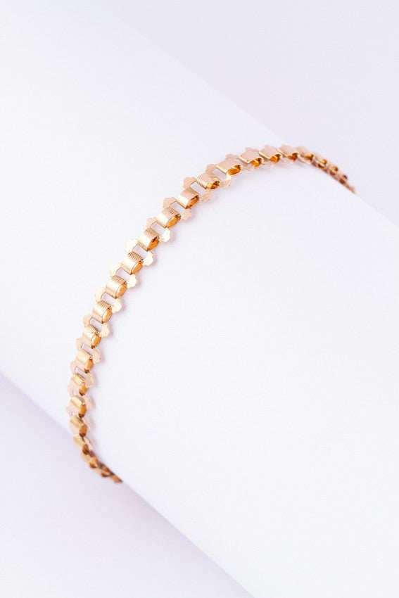 Antique gold link bracelet