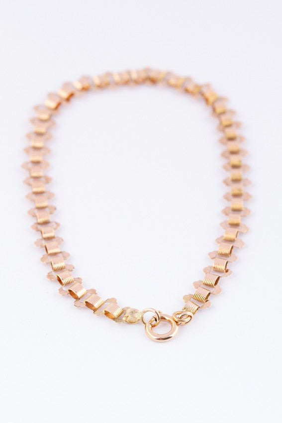 Antique gold link bracelet