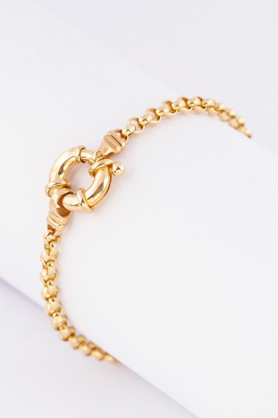 Gold jasseron bracelet