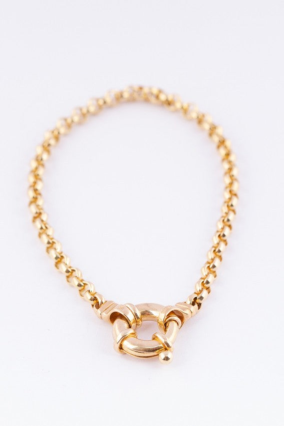 Gold jasseron bracelet