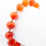 Carnelian bracelet strung on gold with gold clasp